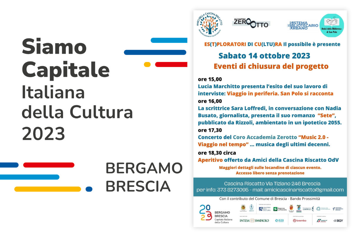 Sabato 14 ottobre, eventi di chiusura del progetto!